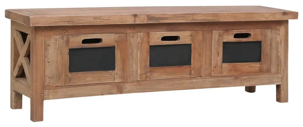 Mobile Porta Tv Con 3 Cassetti 120x30x40 Cm Massello Di Mogano /