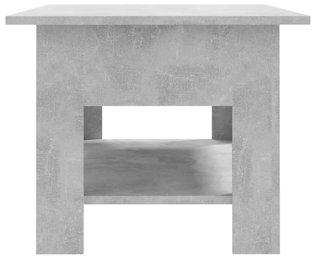 Tavolino da salotto grigio cemento 102x55x42 cm in truciolato