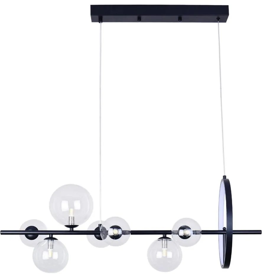 Lampadario LED a sospensione con filo HYBRID LED/15W/230V + 7xG9/6W 4000K nero