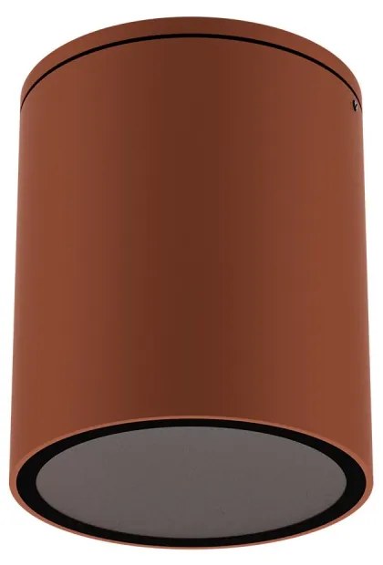 Applique da soffitto Cilindrica PAR30 IP54 in Alluminio e Vetro - Corten Colore del corpo Bianco
