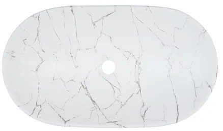 COMAD UN-LENA-MW17 - Lavabo da appoggio LENA 61,5x36 cm ceramica bianco opaco