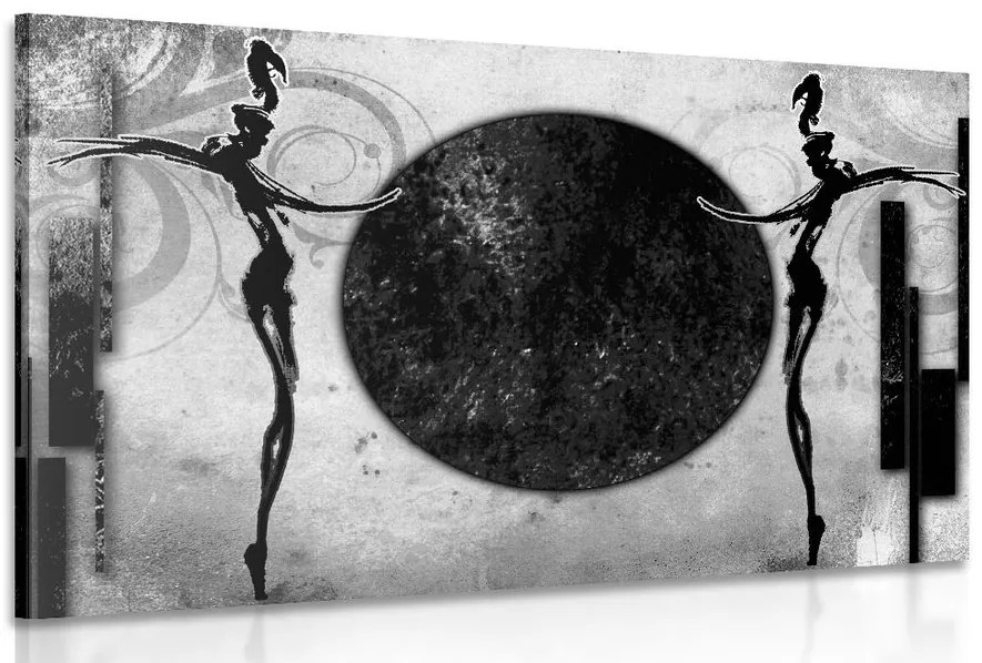 Quadro su tela – Danza africana in bianco e nero