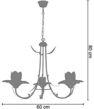 Tosel  Lampadari, sospensioni e plafoniere Lampada da Soffitto rettangolare metallo marrone dorato e verde  Tosel