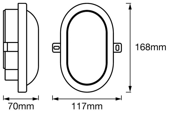 Osram - Applique da esterno BULKHEAD LED/6W/230V IP54 nera