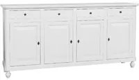 Madia credenza arte povera 4 ante legno bianco 196x43x98h