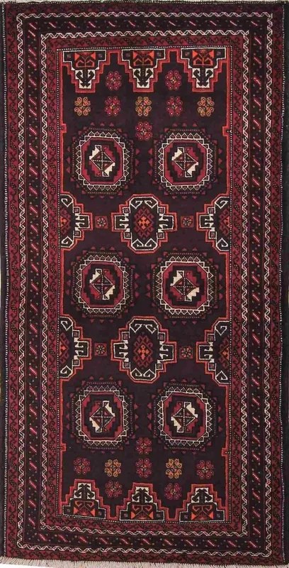 Beluch Tappeto persiano 200 x 100 Rosso (Iran) Annodato A Mano