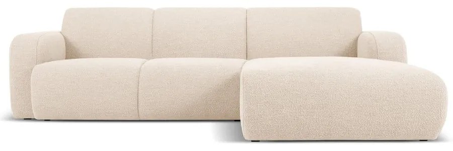 Divano angolare beige in tessuto bouclé (angolo destro) Molino - Micadoni Home