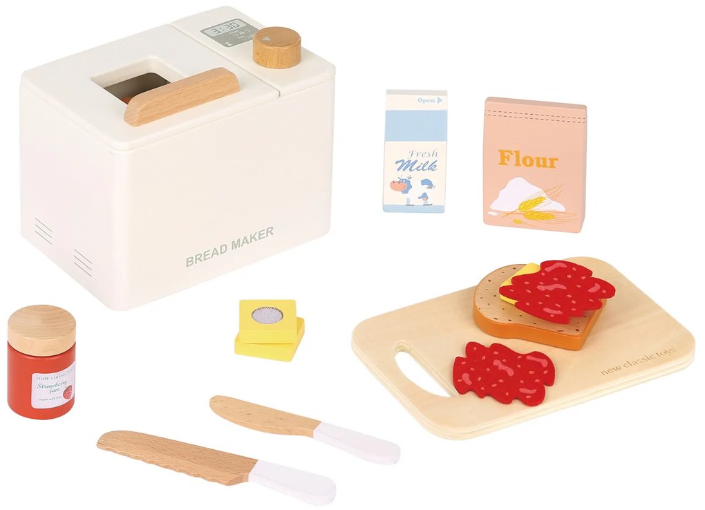 Macchina per il pane in legno con accessori