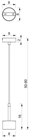 Lampadario su corda ARENA 1xGX53/11W/230V verde/oro