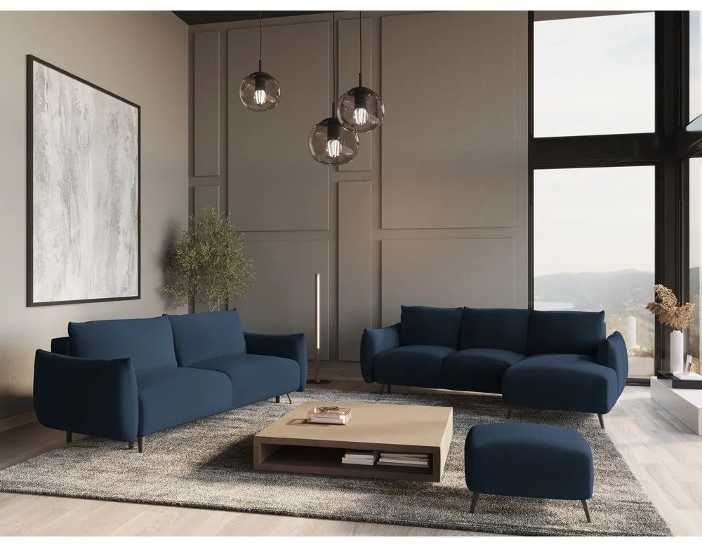 Divano angolare blu Malie – Makamii