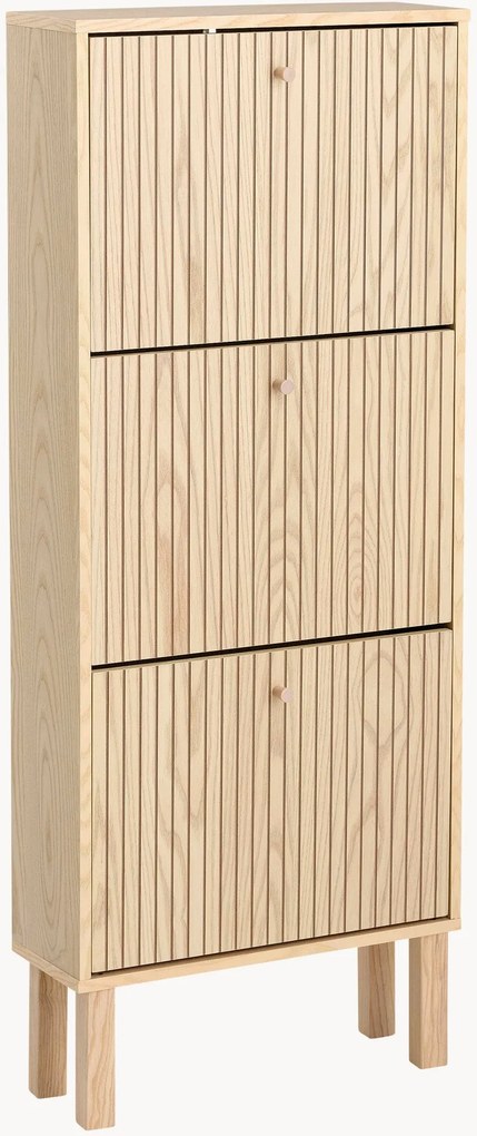 Scarpiera da parete in legno Romy