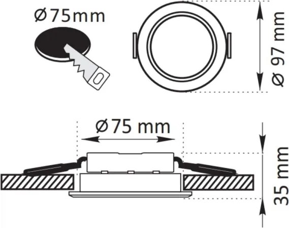 Luce LED da incasso ZOE LED/4,8W/230V argento
