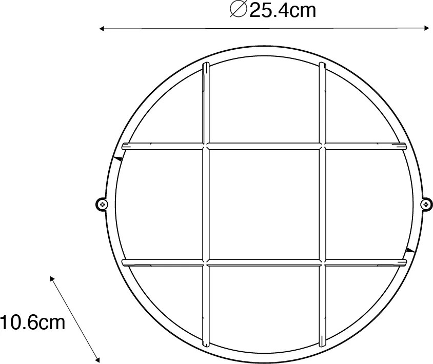 Lampada da parete per esterni industriale grigio scuro IP44 - Hanneke