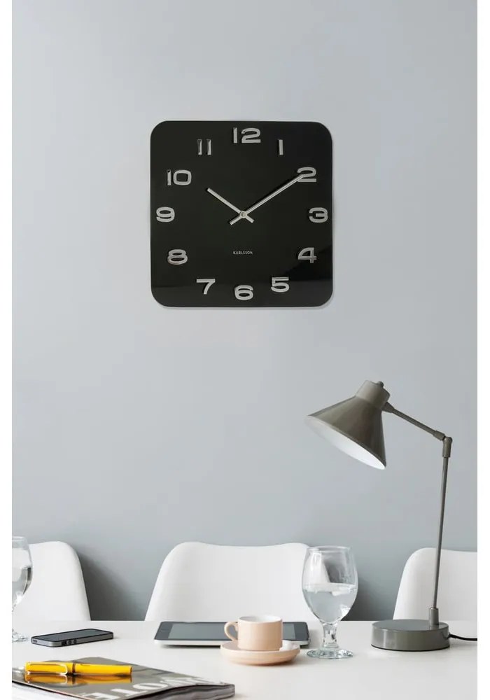 Orologio quadrato nero vintage - Karlsson