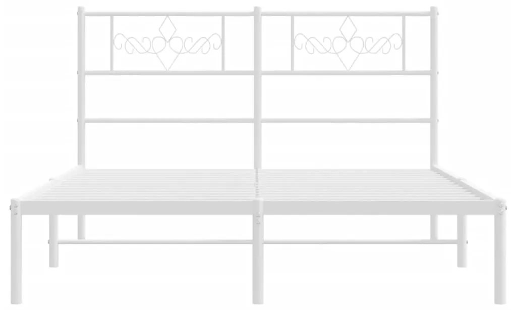 Giroletto con Testiera Metallo Bianco 160x200 cm