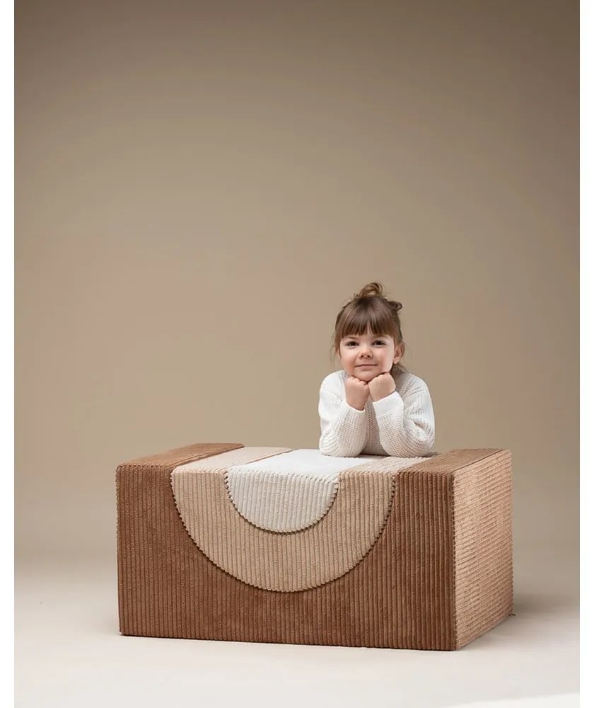 Gioco per psicomotricità marrone in velluto a coste 3 pz altezza totale 37 cm 75x49 cm Rainbow Montessori – Wigiwama