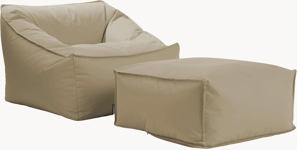 Poltrona sacco da esterno con pouf Der Sunnyboy