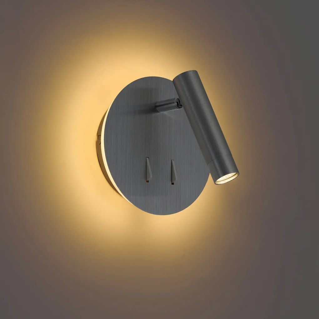 Lampada da Parete Moderna in Acciaio con LED e USB-C - Croft