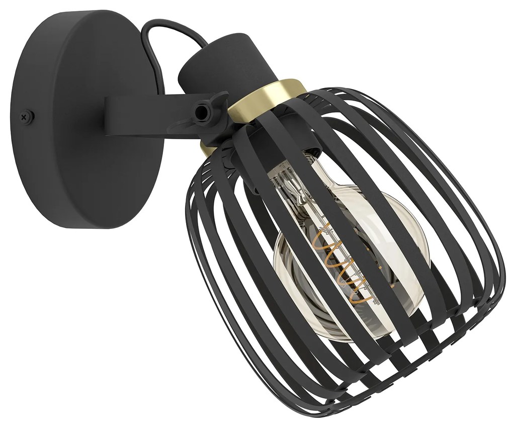 Spot Contemporaneo Girona In Acciaio Nero 1 Luce E27 40W Ip20