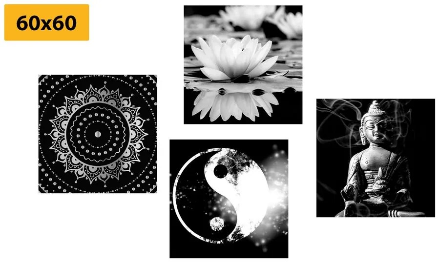 Set di quadri – Feng Shui in bianco e nero