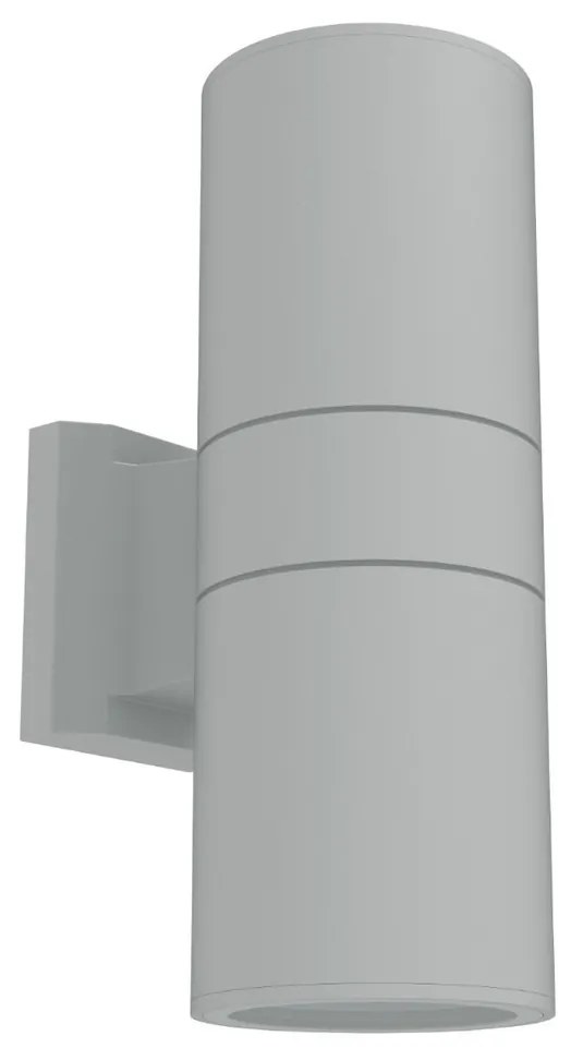 Applique Cilindrica Bidirezionale XL IP54 Con 2 basi E27 - Grigia