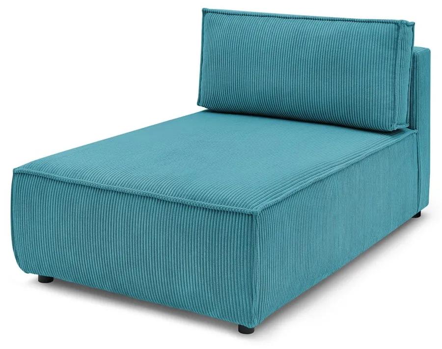 Modulo divano in velluto a coste variabile blu Nihad modular - Bobochic Paris