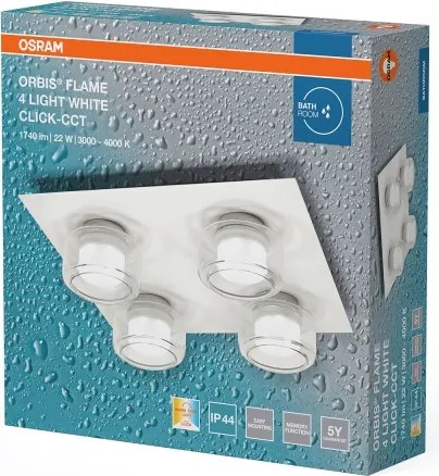 Osram - Plafoniera da bagno a LED ORBIS FLAME 4xLED/5,5W/230V IP44 bianca