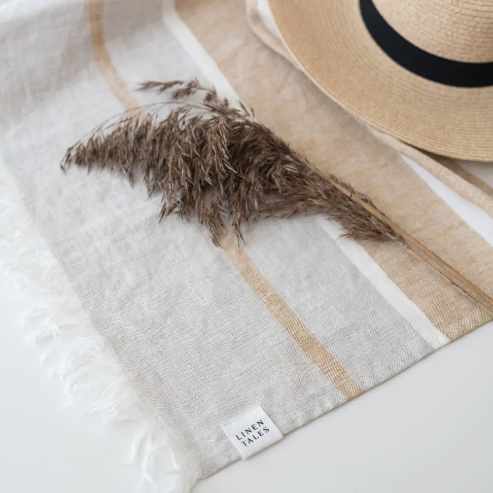 Telo mare in lino 140x170 cm Allure Stripe - Linen Tales