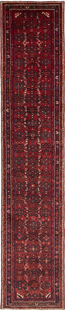Hamedan Tappeto persiano 400x80 Rosso (Iran) Annodato A Mano