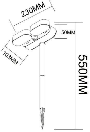 Globo 36509 - Lampada solare LED con sensore LED/7,2W/3V IP44