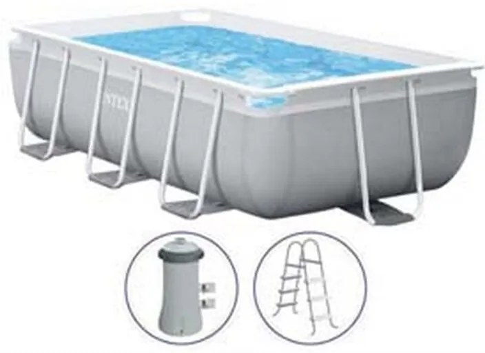 1pz Piscina "prism Frame" Rettang. Tel.portante Pompa Cm.300x175x80h