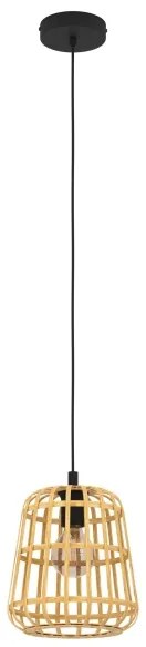 Eglo 390152 - Lampadario a sospensione con filo MONTEZUELO 1xE27/40W/230V diametro 24 cm bambù