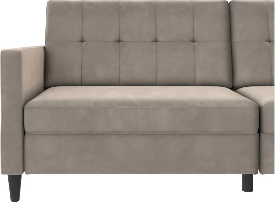 Divano beige in velluto 203 cm Hartford - Støraa