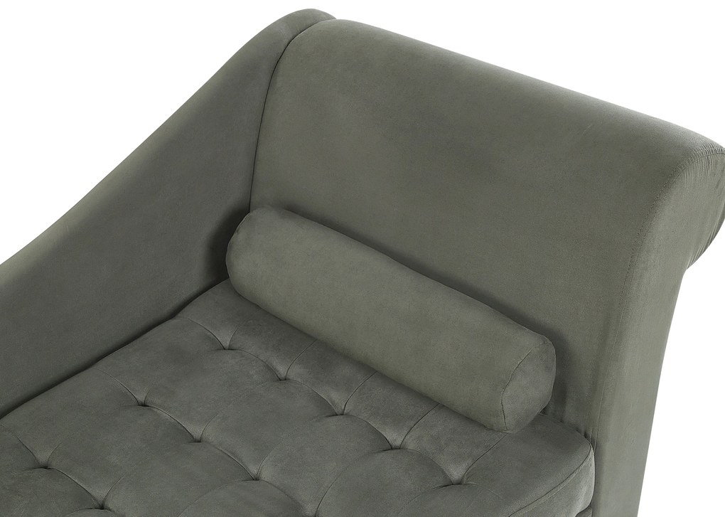 Chaise longue con contenitore grigio scuro PESSAC Beliani