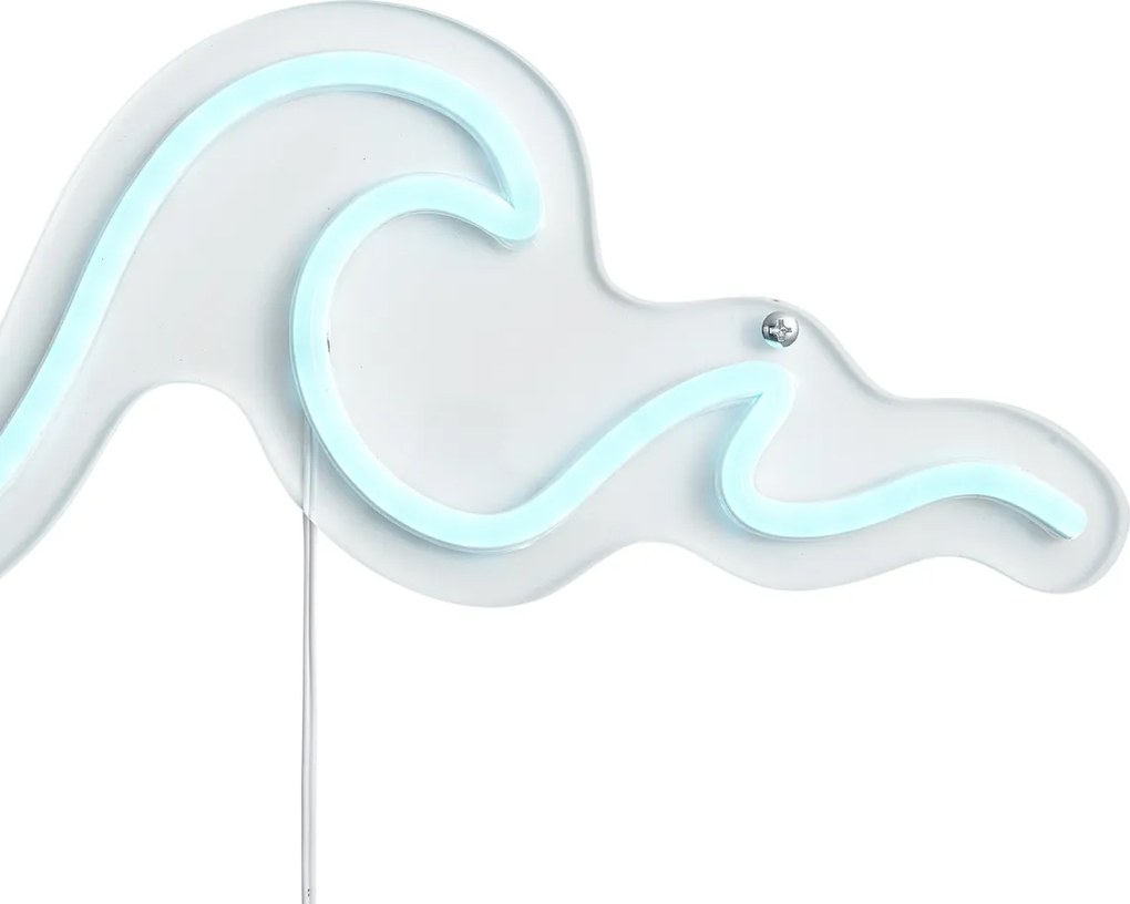 Lampada da parete al neon blu con LED - Wave