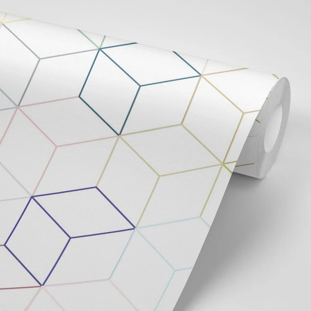 Carta da parati – Cubi colorati