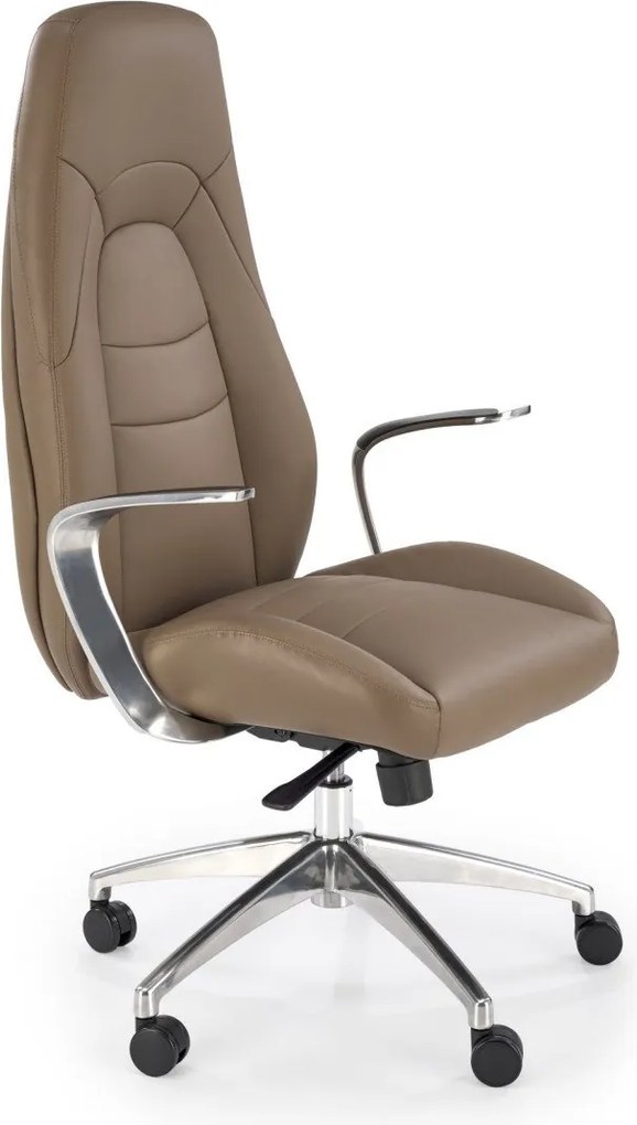 Sedia da ufficio Darwin in ecopelle cappuccino - H126 cm