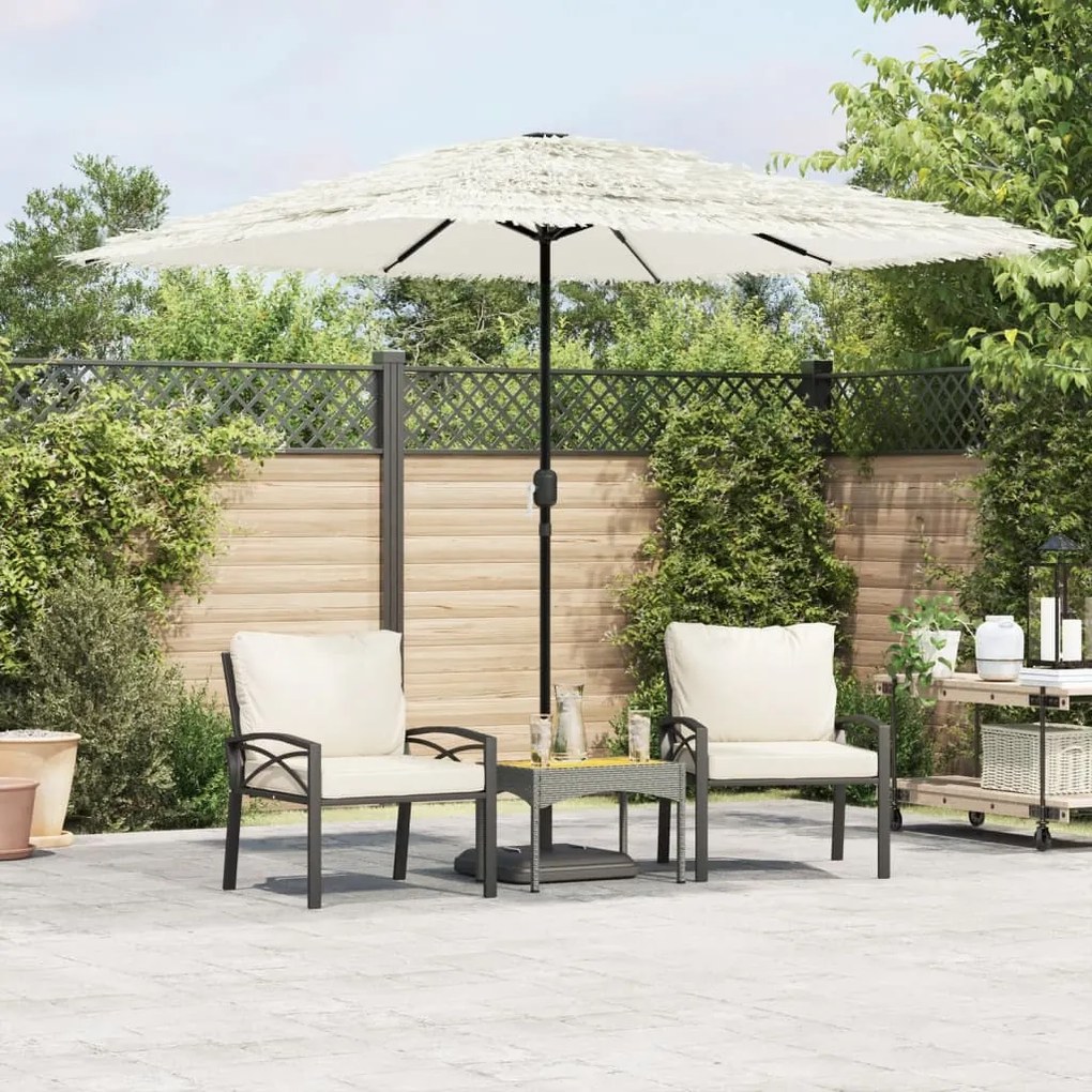 Ombrellone Giardino Con Palo İn Acciaio Bianco 248x248x248 Cm /