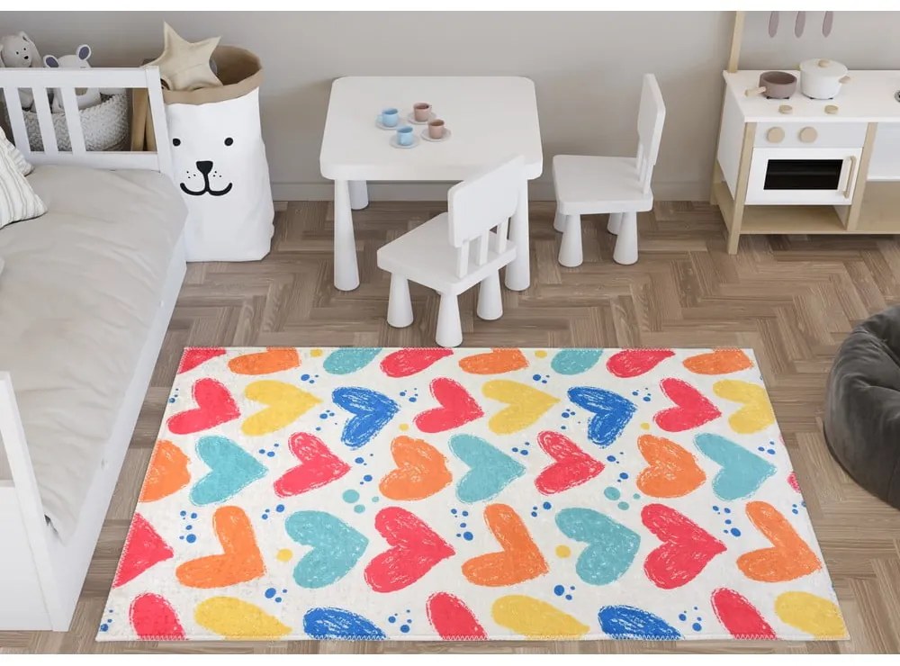 Tappeto per bambini lavabile 120x180 cm Hearts of Love – Vitaus