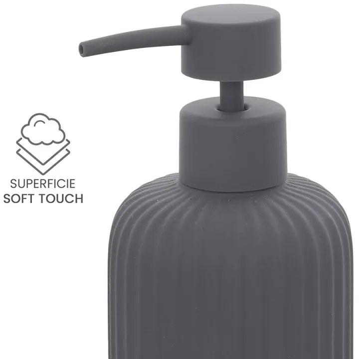 Set accessori bagno 2 pezzi in ceramica grigio soft touch Spring