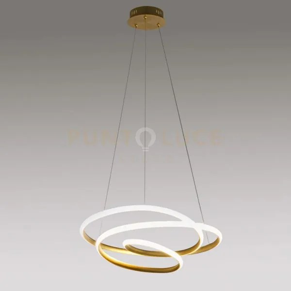 Diva s/s - lampadario a sospensione colore oro a led 3000k 4800lm 8...