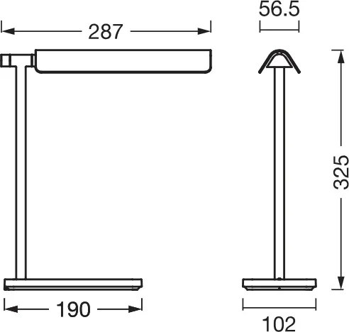 Osram - Lampada da scrivania LED dimmerabile OFFICE LINE LED/19W/230V nera