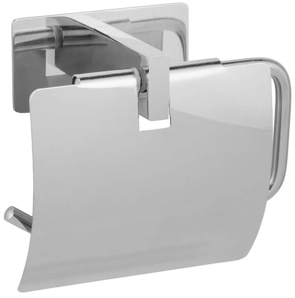 Porta carta igienica autoportante in acciaio inox argento lucido Genova - Wenko