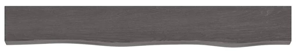 Ripiano muro grigio scuro 80x10x4 cm massello rovere trattato