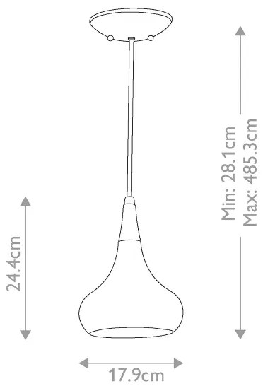 Feiss FE-BESO-P-S-BS - Lampada a sospensione su cavo BESO 1xE27/60W/230V cromo satinato/nero