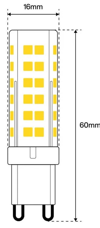Lampada LED G9 6W Ceramic 100lm/W  - Premium Colore Bianco Caldo 2.700K