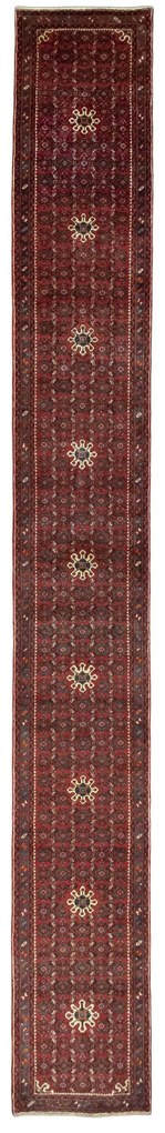 Hosseinabad Tappeto 80 x 600 Rosso (Iran) Annodato A Mano