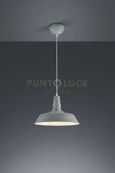 Will sospensione pagoda metallo effetto cemento d. 36cm 1 luce atta...