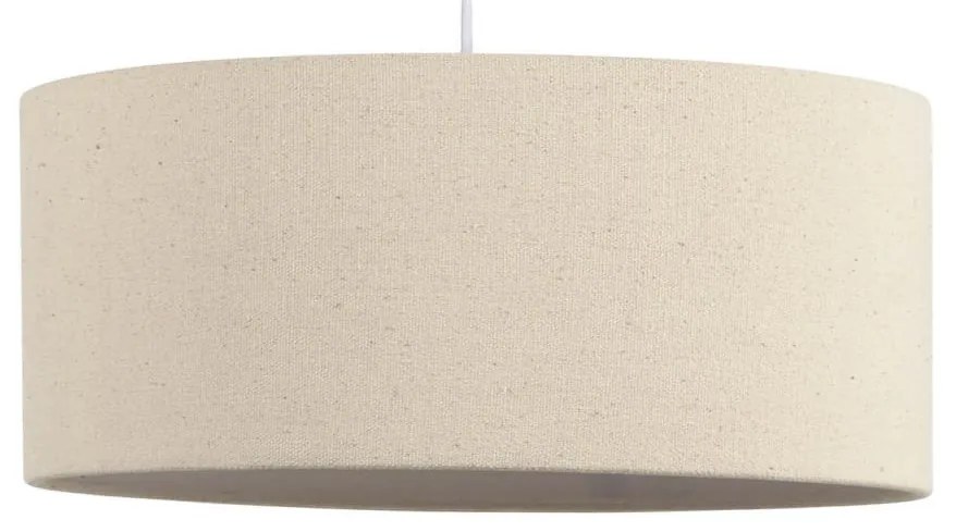 Kave Home - Plafoniera Nazli grande in lino con finitura beige Ã˜ 50 cm