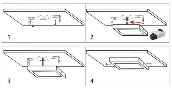 Plafoniera LED LED/12W/230V 2700K 16,3x16,3 cm bianco